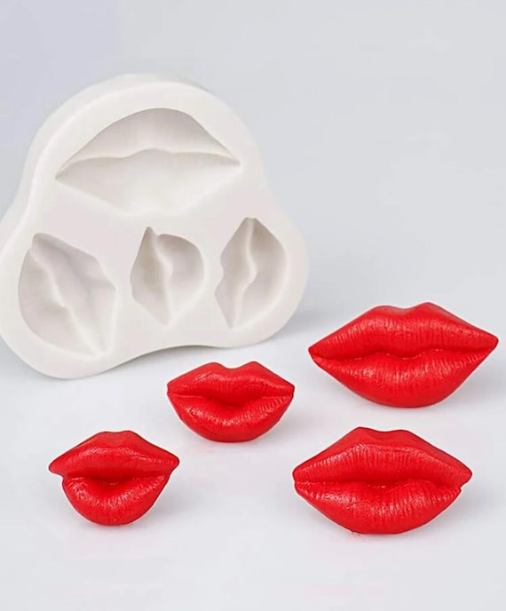 Lips Silicone Mold, Kiss Silicone Mold, Valentines Day Silicone