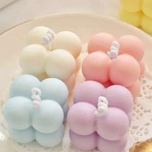 3D bubble cube candle and cavity silicone mold