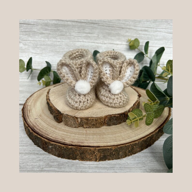 Crochet Baby Bunny Booties / Easter Bunny Booties / Bunny Booties ...