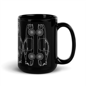 Ford Mustang S550 Black Glossy Mug