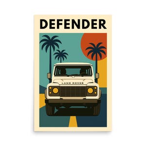 Land Rover Defender Poster (Bauhaus Style)