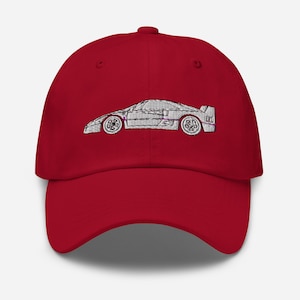 Ferrari F40 Embroidered Dad Hat