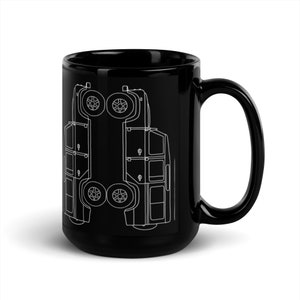 Land Rover Defender Black Glossy Mug