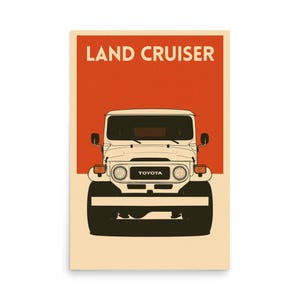 Póster del Toyota Land Cruiser (estilo retro)