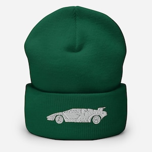 Lamborghini Countach broderad mössa med mudd