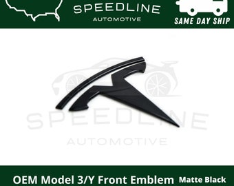 Model 3 & Y Matte Black Dual Motor Emblem – Charged AE