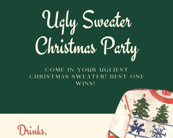 Ugly Christmas Sweater Party Invitation