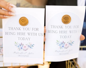 Order of Events Wedding Card – Editable Canva Template | Ceremony Timeline Handout for Guests