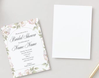 Secret Garden Bridal Shower Bundle – Editable Canva Templates | Invitation, Favor Sign, Welcome Sign, Bar Menu + More