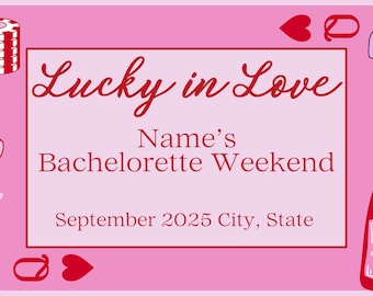Custom Party Itinerary Presentation | Editable Canva Template for Bachelorette or Birthday