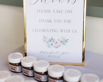 Editable Favor Sign Template – Canva Printable Wedding or Shower Sign