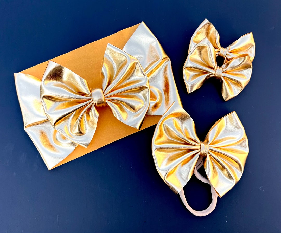 GOLD METALLIC Headwrap Gold Metallic Nylon Gold Metallic Etsy