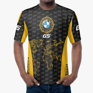 BMW GS Adventure Reiseshirt, Motorradfahrer Jersey, Touring T-Shirt für Biker, Weltkarte Motocross Geschenk für Ihn