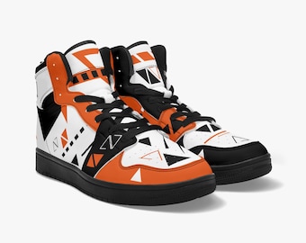 Asiimov CS2 Inspired High-Top Sneakers – Futuristic Design for Counter Strike Fans!