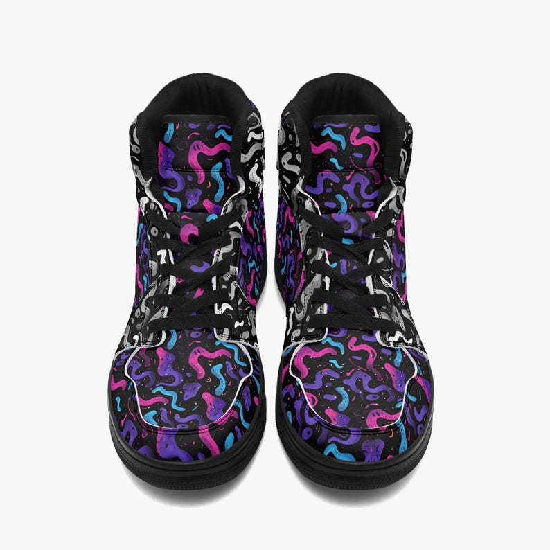 Artistic Wave Print Rope Lace Low-top Sneakers main image 0