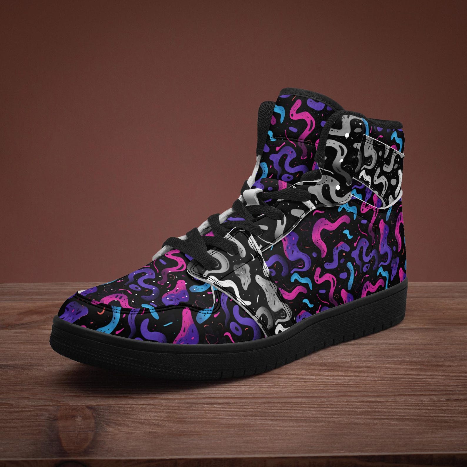 Artistic Wave Print Rope Lace Low-top Sneakers main image 1