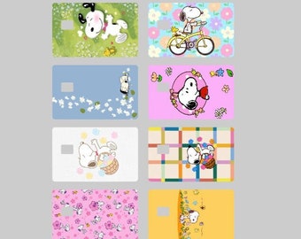 Comic Dog Spring Credit Debit Card Sticker, Spring Card Sticker, Credit Card Covers, Comic Dog Credit Debit Card Sticker