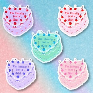 I’m literally just a Girl Sticker, Just a Girl Retro Cake Sticker, Just a Girl Vintage Sticker, Literally just a girl Heart cake sticker