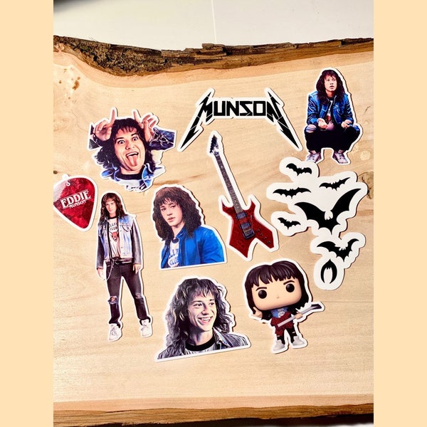 10 Pack of Stranger Eddie Munson Character Stickers