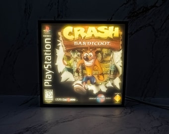 Crash Bandicoot  | 3D Illuminated Shadow Box | Video game art decor