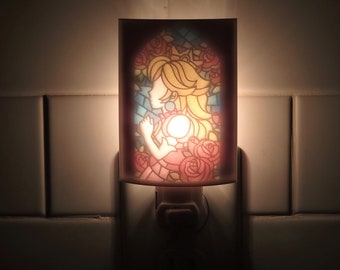 Princess Peach Color Nightlight | High Quality Color Mario 64 Inspired Nite Light | | For bathrooms bedrooms kidsroom living room gameroom