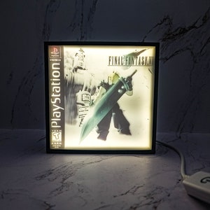Final Fantasy 7 | 3D Illuminated Shadow Box | Video game art decor Final Fantasy gift