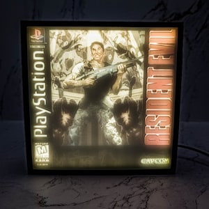 Resident Evil | 3d Illuminated Shadow Box | Video game art decor Resident Evil Classic art gift | For bedrooms kidsroom living room gameroom