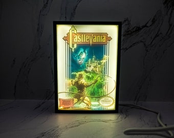 Castlevania | 3D Illuminated Shadow Box | Video game art decor retro art gift | For bedrooms kidsroom living room gameroom