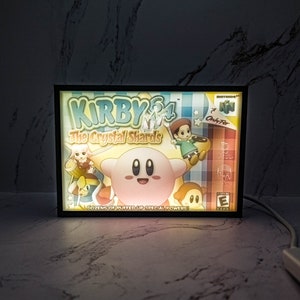 Kirby 64 | 3d Illuminated Shadow Box | Video game art decor Kirby art gift | For bedrooms, kidsroom, living room, gameroom