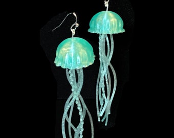 Jellyfish Earrings – Handmade Ocean-Inspired Dangle Earrings Jewelry – Lightweight & Elegant