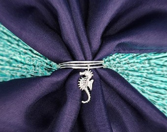 Silver Seahorse Napkin Rings: Coastal Elegance for Your Table