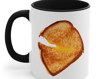 Funny Grilled Cheese Coffee Mug Personalized Gift for Him, Unique Gift for Her, Gift for Groomsmen, Funny Gifts for Friends, Cheese Sandwich