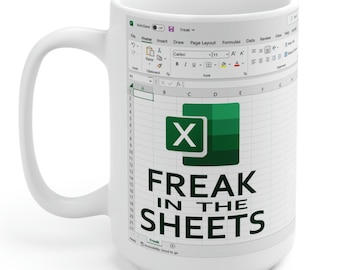 Tazza Freak In The Sheets: divertente regalo da contabile, formato Jumbo da 15 oz