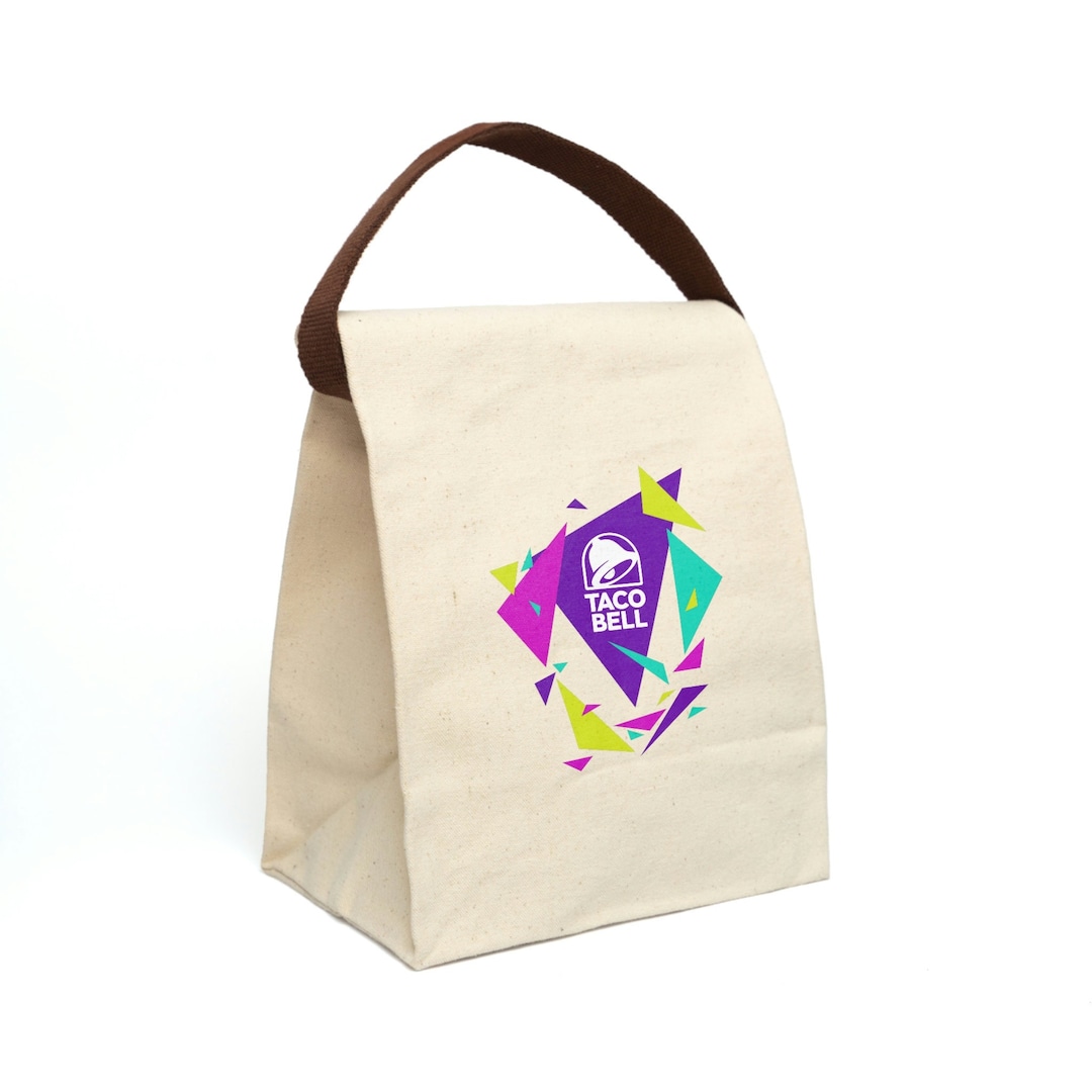 Taco Bell Canvas Lunch Bag With Strap. Best Selling Trendy Bag Etsy