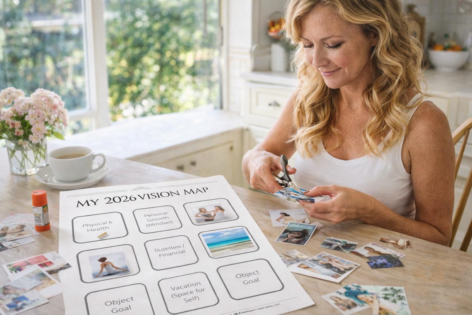 Vision Map Worksheet | Vision Board Template | Personal Development ...