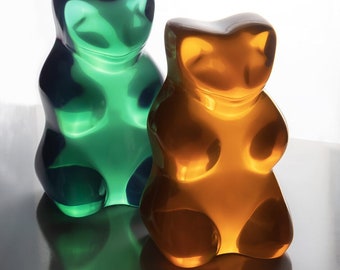 Giant Gummy Bear Resin Art, Resin Sculpture, Resin Figure, Epoxy Resin Table Top, Resin Home Decoration, Modern Sculpture Decor