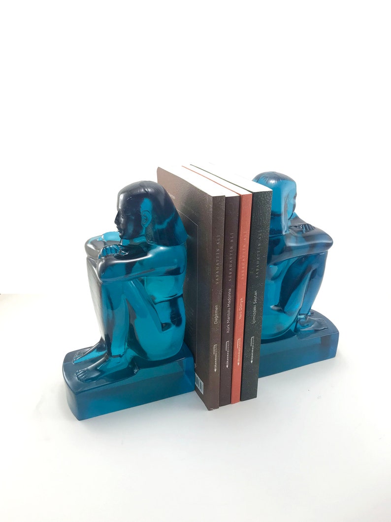 Epoxy Resin Decor Egyptian Girl Double Bookend Resin Etsy