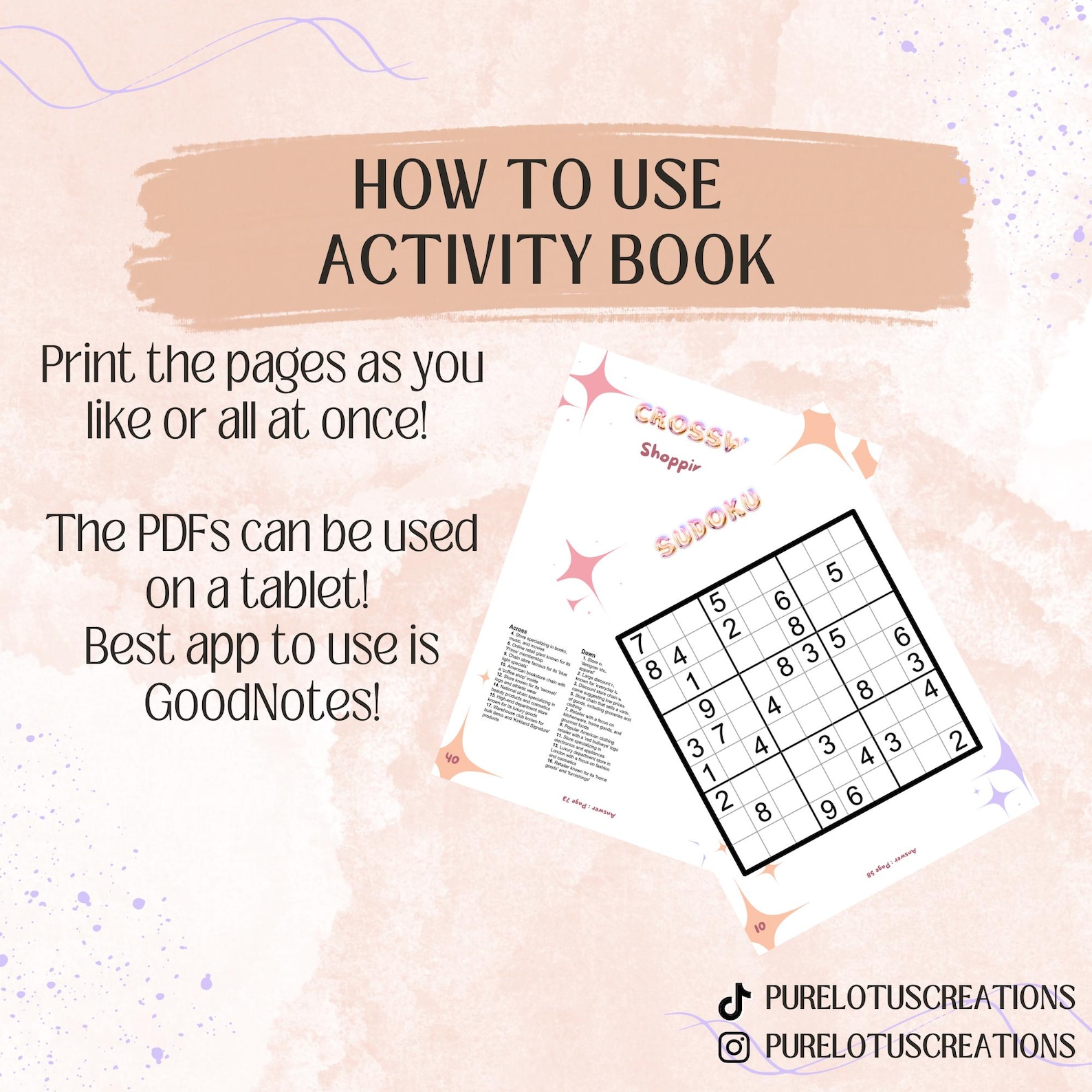 Puzzle Activity Book PDF | 50 Puzzles Sudoku Crosswords Word Search ...