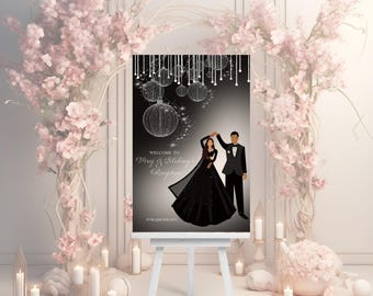 Custom South Asian Wedding Sign • Indian Wedding Welcome Sign • Personalized Event Decor • South Asian Wedding Sign Digital Download