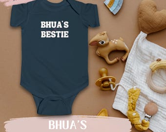 Bhua Bestie Baby Bodysuit | South Asian Baby Onesie | Cute Baby Gift | Newborn Outfit | Aunties Favorite Baby Clothing