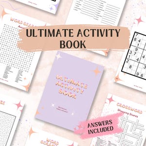 Ultimate Activity Book: Sudoku, Crossword Puzzles, Word Scrambles & Word Searches for Hours of Fun, Adult Activity Book, Fun Activities