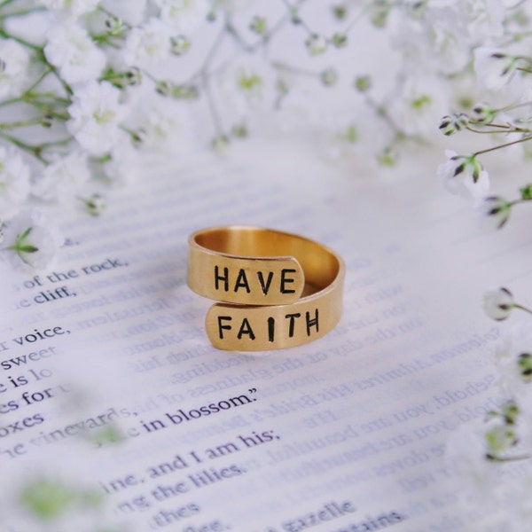 Have Faith Wrap Ring
