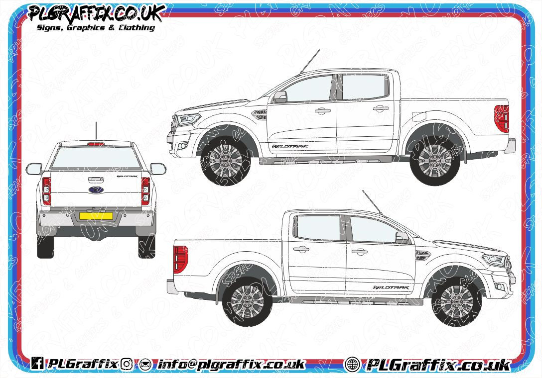 Ford Ranger Wildtrak signature - Kit Complet - Tuning Sticker Autocollant  Graphic Decals