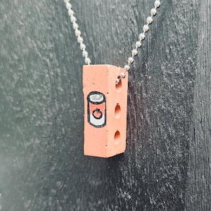 Soup for My Family Brick Necklace