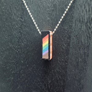 Gay Pride Rainbow Brick Necklace