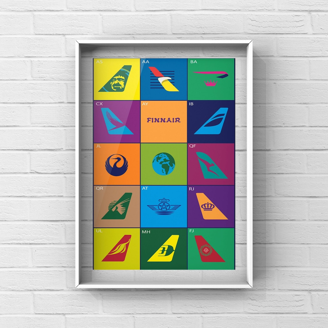 One World Alliance Airlines Poster Wall Art Print Airline Wall Art