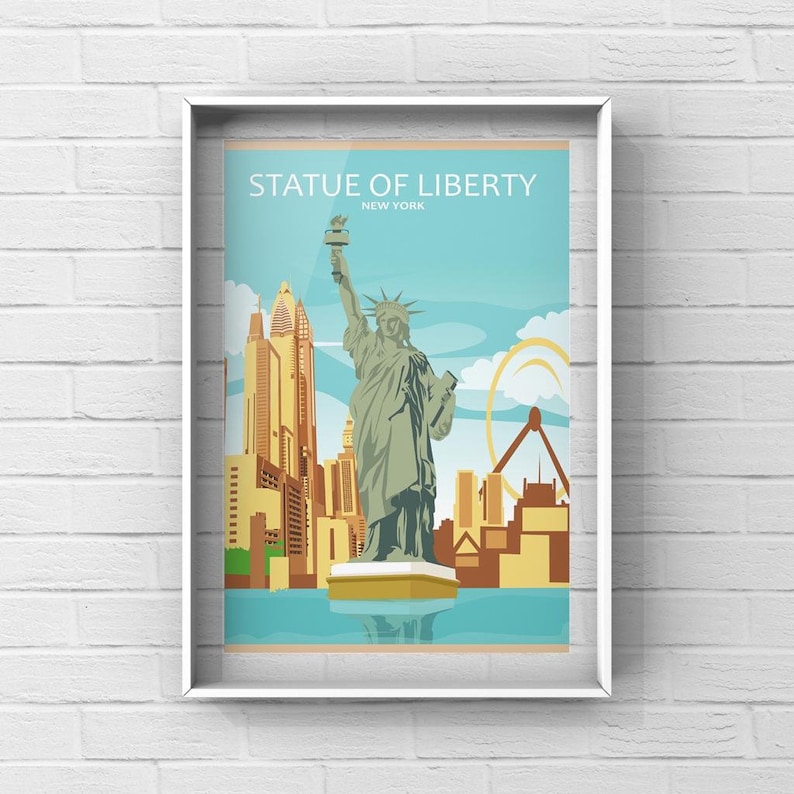 Statue of Liberty Poster | Wall Art Print | New York City Wall Art ...