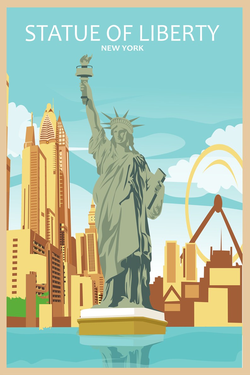 Statue of Liberty Poster | Wall Art Print | New York City Wall Art ...