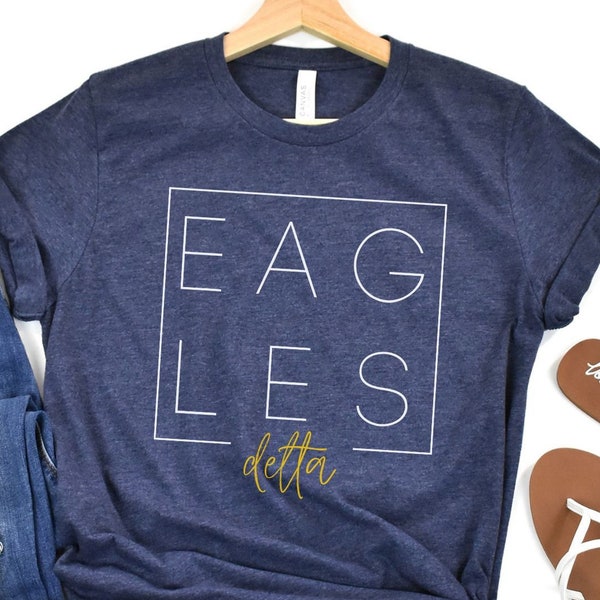 Cute Delta Eagles Shirt, Delta Eagles Tshirt, Delta Eagles Apparel, School Spirit Shirt, Eagles Shirt, Cute Sporty Mom Delta Eagles Shirt