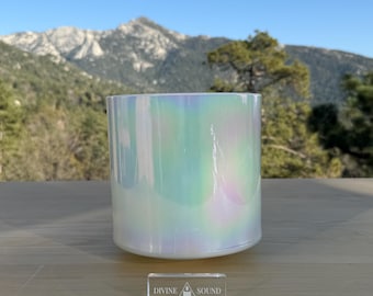 Abalone, Platinum 8" C -10 Crystal Tones Singing Bowl